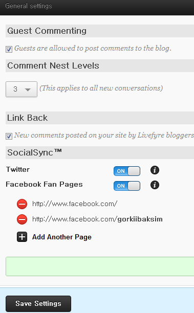 livefyre dashboard